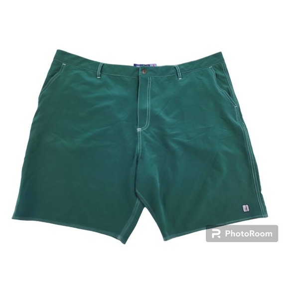 JOHNNIE-O West Coast Prep Size 44 Green 9" Shorts Quick Dry Pockets Mens - Picture 1 of 8
